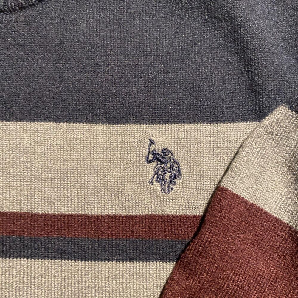 Us-polo-assn Men's Burgundy Cardigan - Picture 2 of 7
